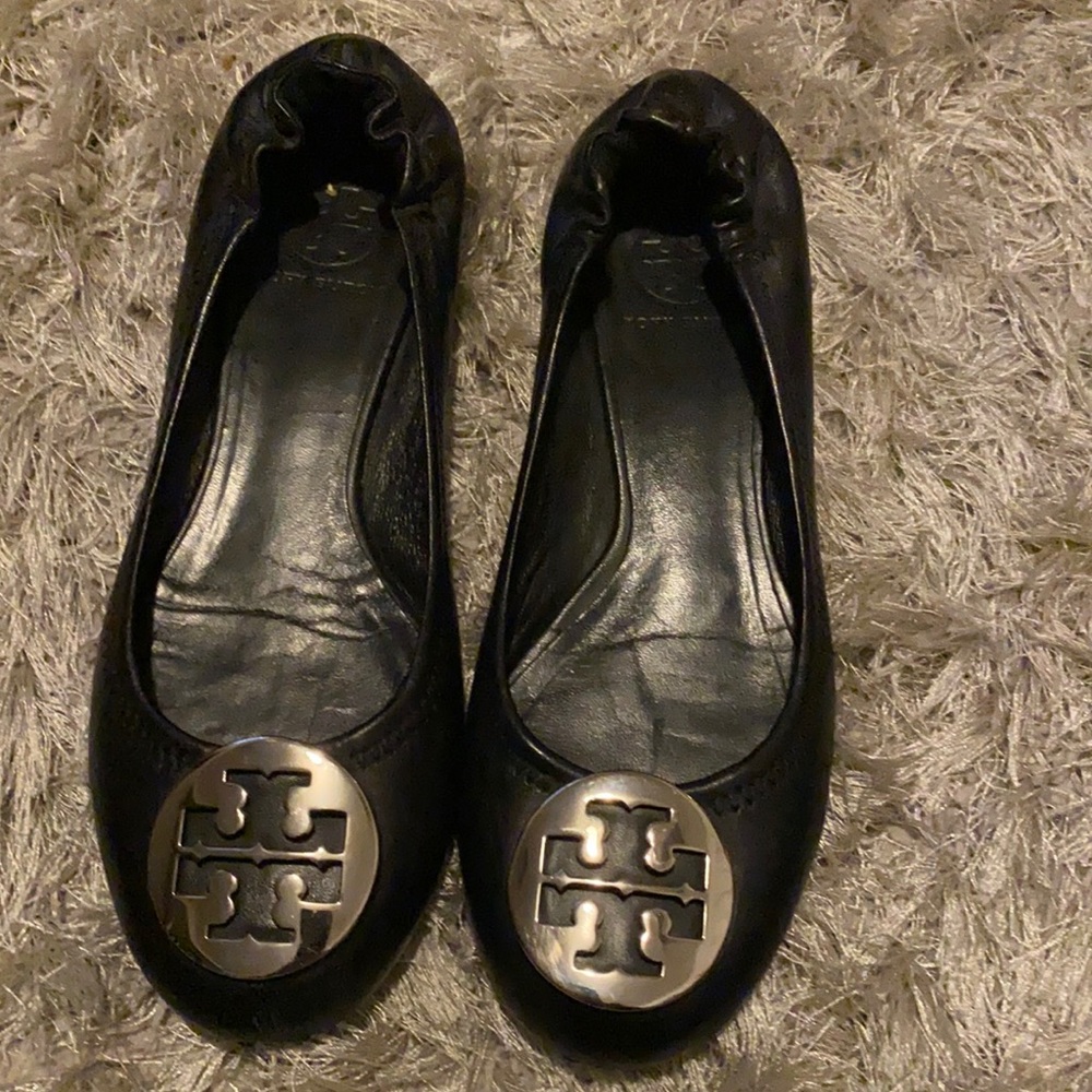 Tory Burch black flats shoes
